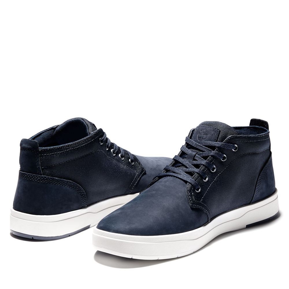 Timberland Chukka Μποτακια Ανδρικα Σκουρο Μπλε - Davis Square Mixed-Media - Greece 2541036-RV